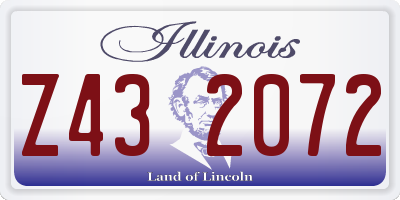 IL license plate Z432072