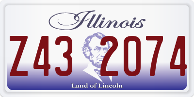 IL license plate Z432074
