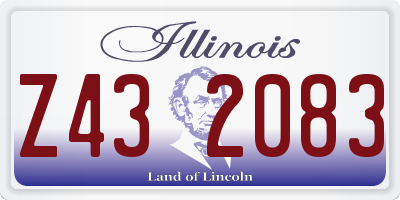 IL license plate Z432083