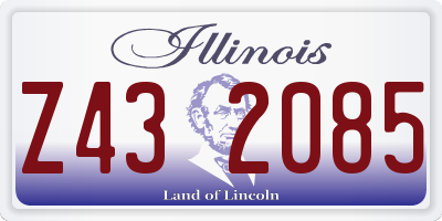 IL license plate Z432085