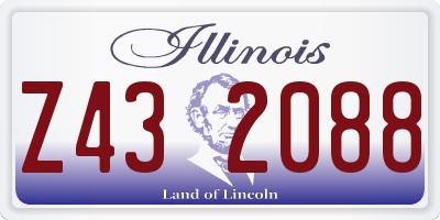 IL license plate Z432088