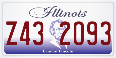 IL license plate Z432093