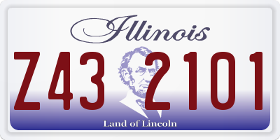 IL license plate Z432101