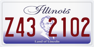 IL license plate Z432102