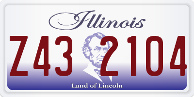 IL license plate Z432104