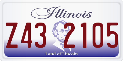 IL license plate Z432105