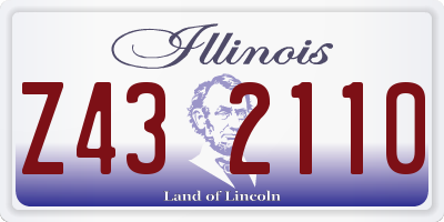 IL license plate Z432110