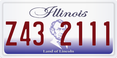 IL license plate Z432111