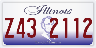 IL license plate Z432112