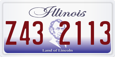 IL license plate Z432113