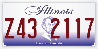 IL license plate Z432117