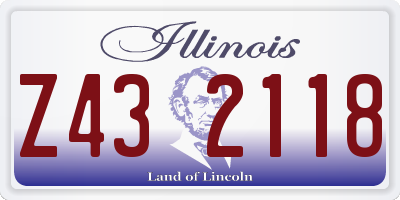 IL license plate Z432118
