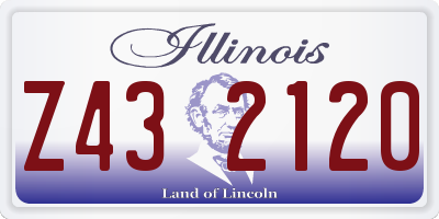 IL license plate Z432120