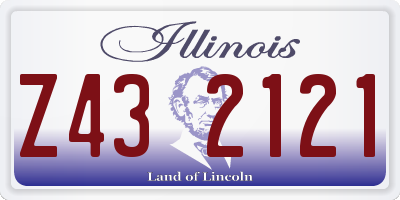 IL license plate Z432121