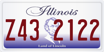 IL license plate Z432122
