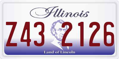 IL license plate Z432126