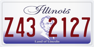 IL license plate Z432127