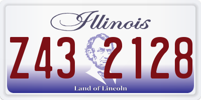 IL license plate Z432128