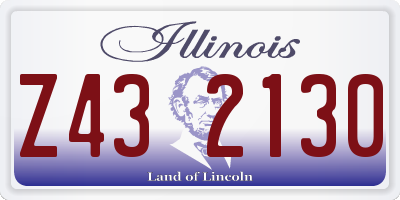 IL license plate Z432130