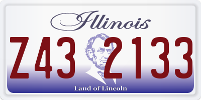 IL license plate Z432133