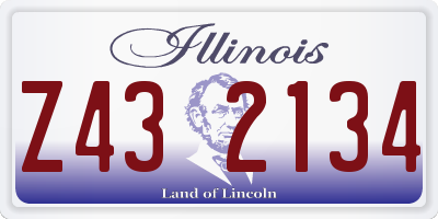 IL license plate Z432134