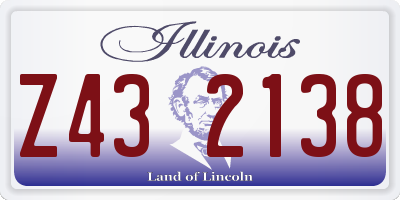 IL license plate Z432138