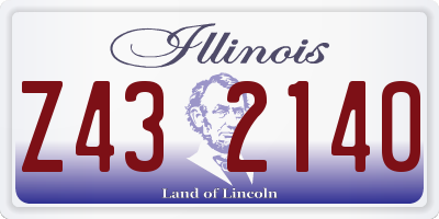 IL license plate Z432140