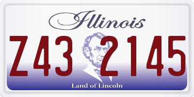 IL license plate Z432145