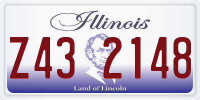 IL license plate Z432148