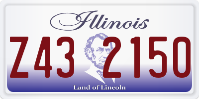 IL license plate Z432150