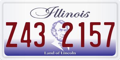 IL license plate Z432157