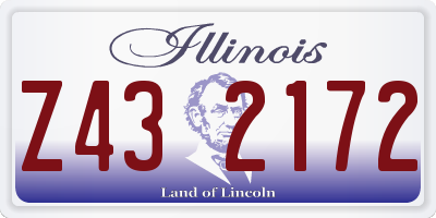 IL license plate Z432172