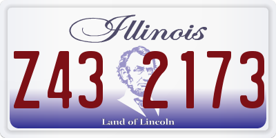 IL license plate Z432173