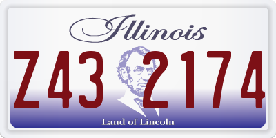 IL license plate Z432174