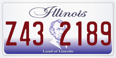 IL license plate Z432189