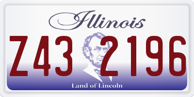 IL license plate Z432196