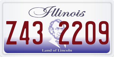 IL license plate Z432209