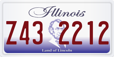 IL license plate Z432212