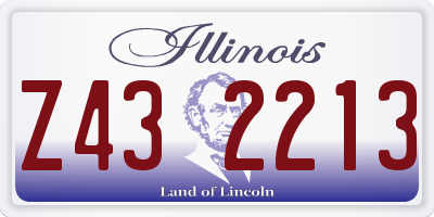 IL license plate Z432213