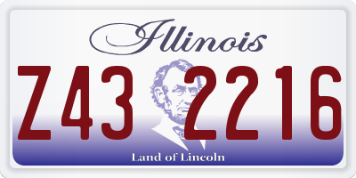 IL license plate Z432216