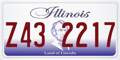 IL license plate Z432217