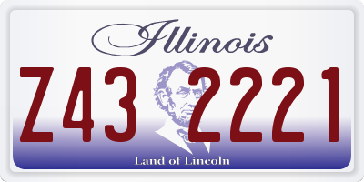IL license plate Z432221