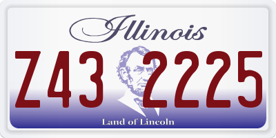 IL license plate Z432225