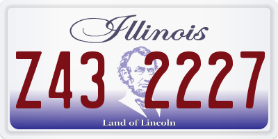 IL license plate Z432227