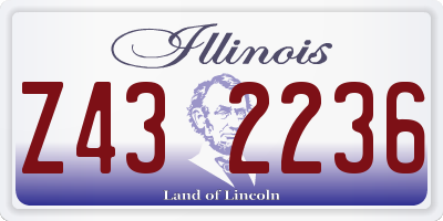 IL license plate Z432236