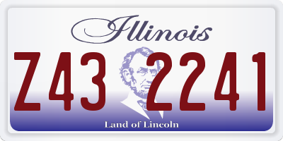 IL license plate Z432241