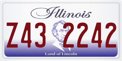 IL license plate Z432242