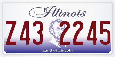 IL license plate Z432245