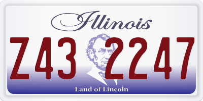 IL license plate Z432247