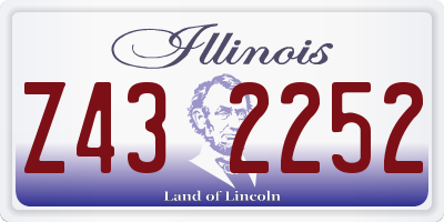 IL license plate Z432252
